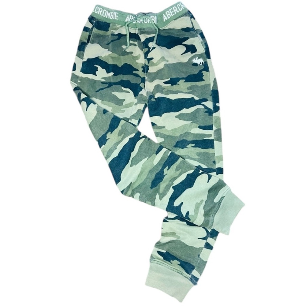 size 15/16 Abercrombie & Fitch kids camo jogger pants jogging sweats track